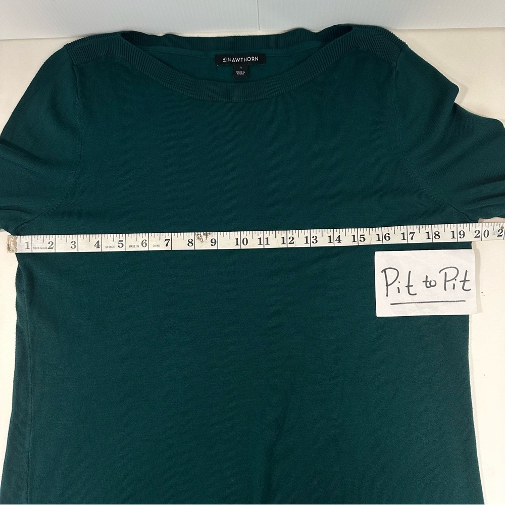 Stitch Fix 41 Hawthorn Tamzen Bell Sleeve Pullover Sweater Top Green Sz L - Picture 10 of 14